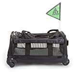 Sherpa on Wheels Indoor Pet Dog Carrier, Black Large for All Breed Sizes