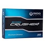 Bigg Golf Score Crusher Distance Golf Balls for Men and Women | USGA Approved for Tournament Play - One Dozen (White)