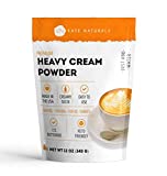 Heavy Cream Powder for Coffee & Heavy Whipping Cream (12oz) - Kate Naturals. Powdered Heavy Cream for Sour Cream Powder, Butter, Clotted Cream, and Whipped Cream. Instant Creamer for Coffee & Keto.