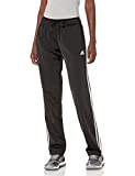 adidas Women's Standard Warm-Up Tricot Regular 3-Stripes Track Pants, Black, X-Small