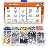 HELIFOUNER 450 Pieces Computer Standoffs Spacer Screws Assortment Kit for Hard Drive Computer Case Motherboard Fan Power Graphics