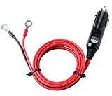 Carviya 12V 24V Heavy Duty 16 AWG 15A 20A Male Plug Cigarette Lighter Adapter Power Supply Cord with 1 Meter 3.3 Feet Cable Wire For Car Inverter,Air Pump, Electric Cup