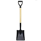 Square Shovel, Shovels for Digging with D-Handle, Overall 41-Inch Long Garden Shovel, Transfer Shovel, Snow Shovel for Car, Garden Tools, Wood