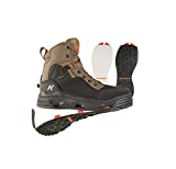 Korkers Unisex-Adult Buckskin Wading Boot with Felt and Kling-On Outsoles, Chocolate Chip/Black, 11
