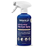 Vetericyn Plus Pink Eye Spray. Safe and Effective Relief for Redness, Irritation, Discharge and Drainage. No Stinging or Burning. for Cats, Dogs, Livestock and More. (16 oz 473 mL)