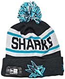 New Era San Jose Sharks Black Biggest Fan Redux Cuffed Pom Knit Beanie Hat/Cap