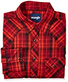 Wrangler mens Western Fashion Two Pocket Long Sleeve Snap Shirt, Red, Small US