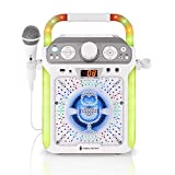 Singing Machine SML682BTW Groove Cube CDG Karaoke System, White, (SML682BTWD)