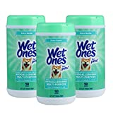 Wet Ones for Pets Multi-Purpose Dog Wipes with Vitamins A, C & E | Fragrance-Free Dog Wipes for All Dogs Wipes Multipurpose | 50 Count Canister - 3 Pack