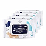 PETNERS Dog Wipes Cleaning Deodorizing Grooming Wipes Hypoallergenic Puppy Paw Wipes for Doggies Cat Face Body Eye Extra Thick Strong Soft Alcohol Free 8X6INCH 80PCS