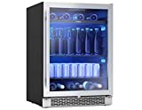 Zephyr BBV24C01AG Brisas Series 24 Inch Stainless Steel Freestanding or Built-In Beverage Center 8 bottles (750 ml), 112 12oz cans