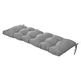 QILLOWAY Indoor/Outdoor Bench Cushion,51-Inches,Grey