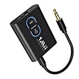 1Mii Miilink Bluetooth 5.0 Transmitter Receiver for TV to Wireless Headphones, Dual Link AptX Low Latency with HD Audio, Aux Bluetooth Audio Receiver Adapter for Home Stereo Airplane, Plug n Play