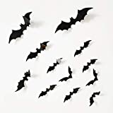 Halloween 3D Black Bat Pumpkin Stickers, DIY Wall Decals, Horror Atmosphere, Party Supplies, Festival Decoration Gift (68Pcs)