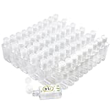 100 Pack 2oz Clear Empty Plastic Travel Bottles Bulk, Refillable Travel Size Containers with Flip Cap for Hand Sanitizer, Shampoo, Lotion, Baby Shower