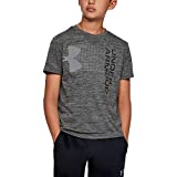 Under Armour Boys' Crossfade T-Shirt, Black (001)/Stealth Gray, Youth X-Small