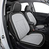 EKR Custom Fit Full Set Car Seat Covers for Select Chevy Equinox 2018 2019 2020 2021 2022 - Leatherette (Black/Gray)