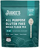 Judee's All Purpose Gluten Free Bread Flour Mix 4 lb - Make Homemade Bread, Pizza Crusts, Bagels, Buns, English Muffins, Focaccia and More - Great for Baking and Cooking