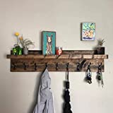 Coat Rack with Shelf (Choose your Length) Towel Rack Entryway Organizer Wall Mounted Hooks