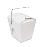 Royal 7 8oz Chinese Take Out Food Boxes with Metal Wire Handle White (25)