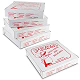 10" Length x 10" Width x 2" Depth Lock Corner Clay Coated Thin Pizza Box by MT Products (20 Pieces)