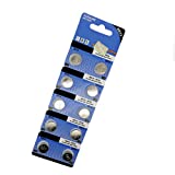 Cotchear 10Pcs Ag13 Button Batteries LR44 SR44 L1154 A76 LR1154 357A Button Cell Battery