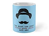 MINHQUAN STORE Mug - Agatha Christie Hercule Poirot - Little Grey Cells Mug - 11oz Mug - Made From Ceramic - Best Present For Family Friends OU9W QG1YX7