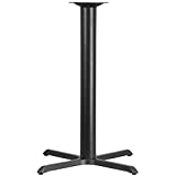 Flash Furniture 33'' x 33'' Restaurant Table X-Base with 4'' Dia. Bar Height Column