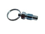 SPRP Series Steel Non Lock-Out Type Inch Size Stubby Hand Retractable Spring Plunger with Pull Ring, 5/8"-11 Thread Size, 0.69" Thread Length