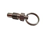 WN 717.10 Series Stainless Steel Non Lock-Out Type Stubby Hand Retractable Spring Plunger with Pull Ring, 5/8"-11 Thread, 0.69" Thread Length