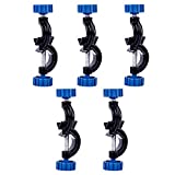 LabZhang 5 Pack Lab Stand Clamp Holder Boss Head Aluminium Alloy Body Right Angle for Rods up to 18mm in Dia