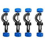 QWORK Lab Stand Clamp Holder, 4 Pack, Aluminum Alloy Right Angle Lab Stand Clamp Holder with Boss Head Rods up to 18mm in Dia