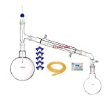 Deschem 1000ml,24/40,Glass Distillation Apparatus,New Lab Vacuum Distill Glassware Kit