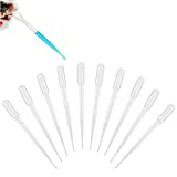 100pcs Plastic Disposable Transfer Pipettes - 3ml Plastic Calibrated Graduated Eye Dropper Suitable for Lip Gloss Transfer Essential Oils Science Laboratory Experiment
