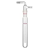 stonylab Glass Vacuum Cold Trap Bubbler with 10mm Serrated Hose, 200mm Length Below The 24/40 Joint