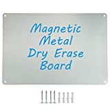 Houseables Magnetic Board, Magnet Display, Bulletin Panel, Grey, 17.5" Wide x 12" High, Small, Metal, Steel Sheet, Heavy Duty, Decorative Memo, Dry Erase, for Wall, Refrigerator, Writing, Kids