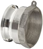 Dixon G200-A-AL Aluminum A380 Global Type A Cam and Groove Hose Fitting, 2" Plug x 2" NPT Female