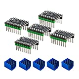 Makerbase MKS TMC2209 V2.0 Stepper Motor Driver Stepstick Mute 3D Printer Part with Heatsink Work MKS Control Borad Robin E3D Nano V3 for Creality Ender 3D Printers Mainboard Monster8 DLC32 (5 Packs)