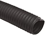 Flexadux T-7 Thermoplastic Rubber Duct Hose, Black, 4" ID, 0.030" Wall, 25' Length