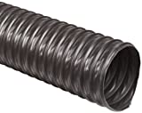 Flexadux T-7SR Thermoplastic Rubber Duct Hose, Black, 4" ID, 0.024" Wall, 25' Length