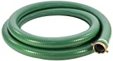 Abbott Rubber PVC Suction Hose Assembly, Green, 2" Male X Female NPSM, 65 psi Max Pressure, 20' Length, 2" ID