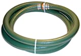 Tigerflex Series J PVC Suction Hose Assembly, Green, 4" Male X Female (CXE) Camlocks, 50 PSI Maximum Pressure, 4" Hose ID, 20' Length