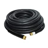 Apache 98108804 3/4" x 50' Industrial Rubber Water Hose Assembly with Male x Female Garden Hose Thread Fittings