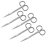 IMED SCIENTIFIC IRSTR5 Iris Micro Dissecting Lab Scissors, Fine Point Straight PACK OF 5
