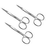 Cynamed Iris Micro Dissecting Precision Lab Scissors, Fine Point Straight - Perfect for Doctors, Nurses, EMS, Students, Education & Training and More (Pack of 3)