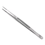 Scientific Labwares High Precision Stainless Steel Lab Tweezers/Forceps with Straight Broad Strong Point (6 in.)