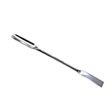 Scientific Labwares Stainless Steel Double Ended Micro Lab Scoop Spoon Half Rounded & Flat End Spatula Sampler (7")