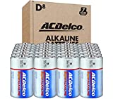 Powermax ACDelco 24-Count Size D Cell Alkaline Batteries Super Alkaline Battery 7-Year Shelf Life Reclosable Packaging