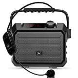 W WINBRIDGE Portable PA Speaker Sound System with Bluetooth Headset Microphone 30W Echo, Wireless Loudspeaker & Voice Amplifier Rechargeable, Small Size, Handy and Multi-functional H5