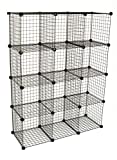 KC Store Fixtures 04120 Mini Grid Clothes Organizer, 3-Foot by 4-Foot, Black